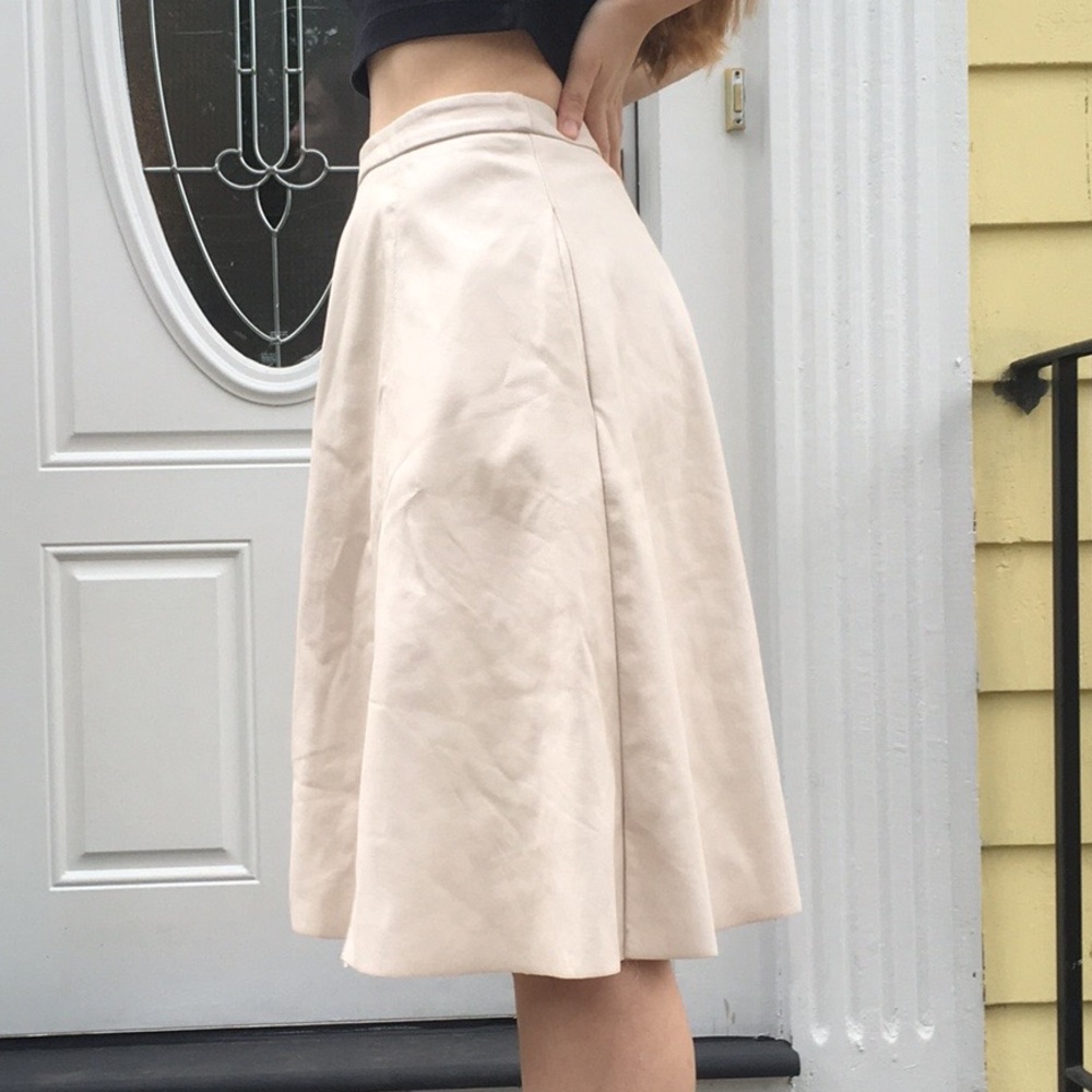 Willow & Clay faux leather cream circle skirt - Picture 2 of 9